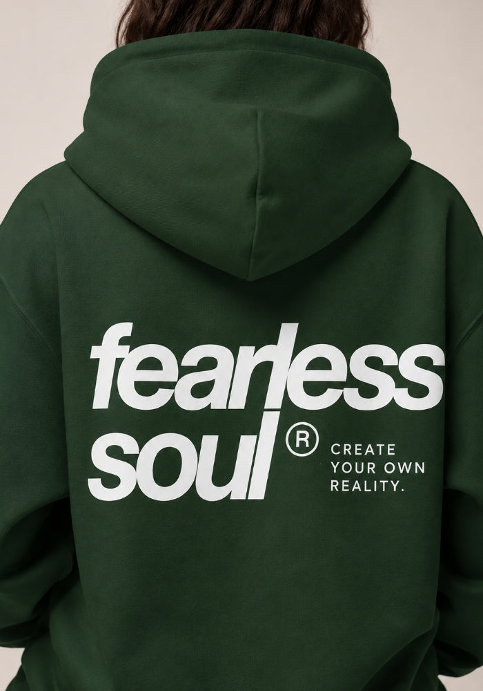 Fearless Soul 004 BIG TIME - Oversized Heavyweight Hoodie - White Print