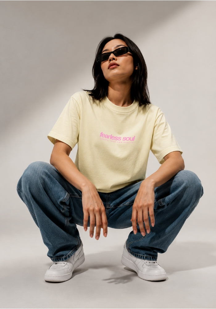 Fearless Soul 004 - Women's Heavyweight Tee - Pink Print