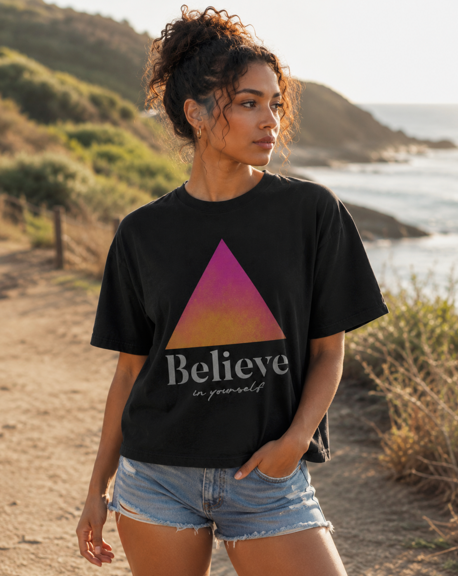 BELIEVE in Yourself - Women’s heavyweight boxy tee