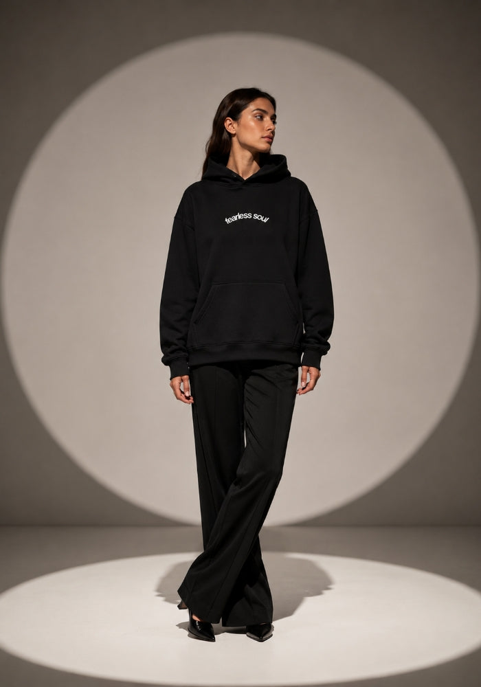 Fearless Soul (Live With Purpose) Unisex Oversized Heavyweight Hoodie - White Print