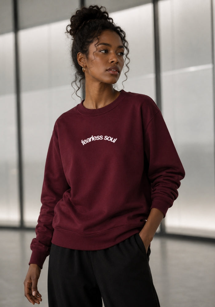 Fearless Soul (Live With Purpose) - Oversized Heavyweight Sweatshirt - White Print