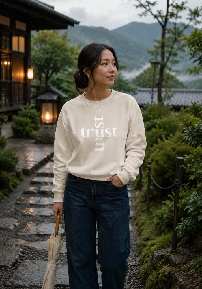 TRUST - Unisex relax crew neck sweatshirt