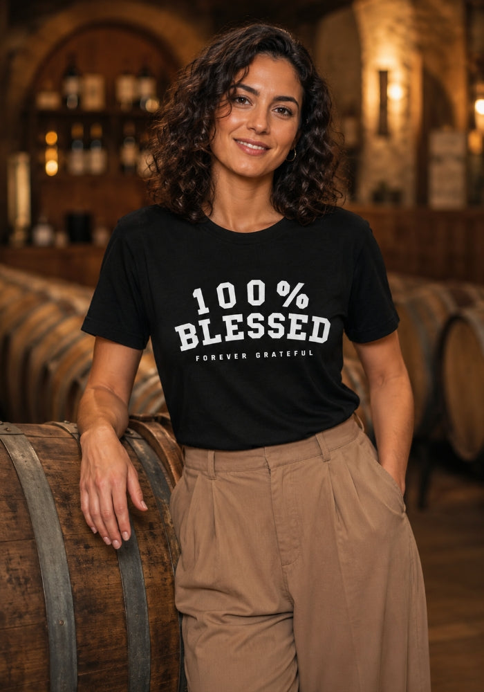100% Blessed and Forever Grateful - TriBlend Short sleeve t-shirt