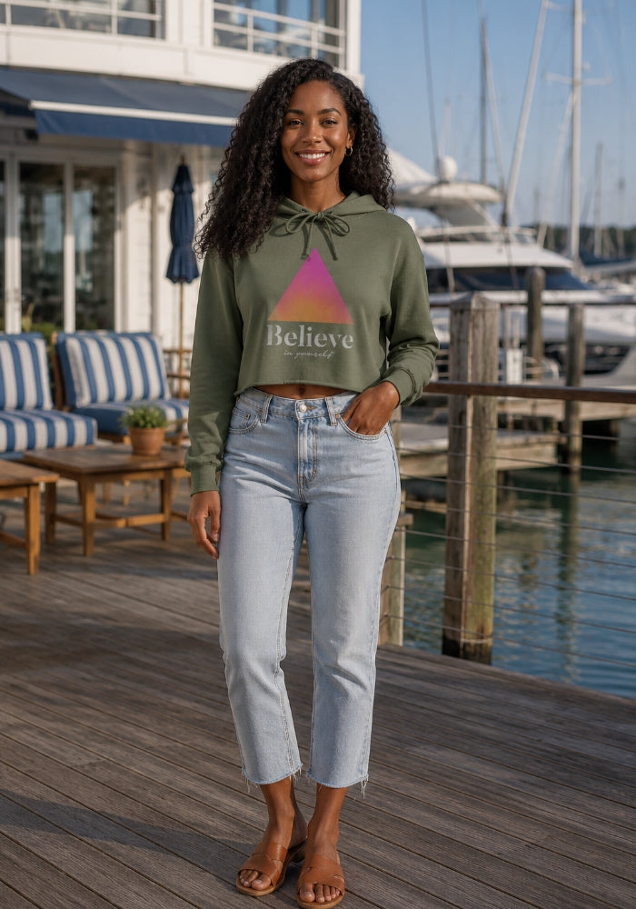 Believe In Yourself - Crop Hoodie