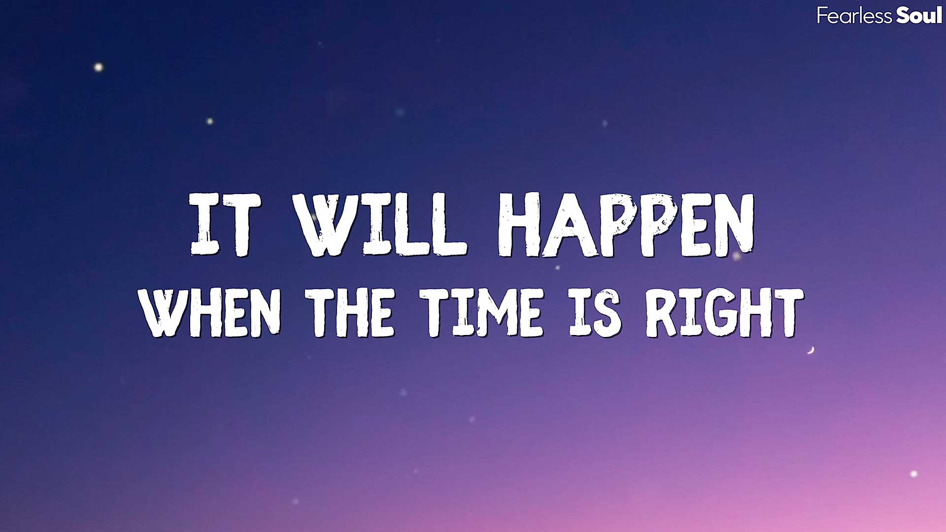 When The Time is Right (Official Lyric Video) Fearless Soul