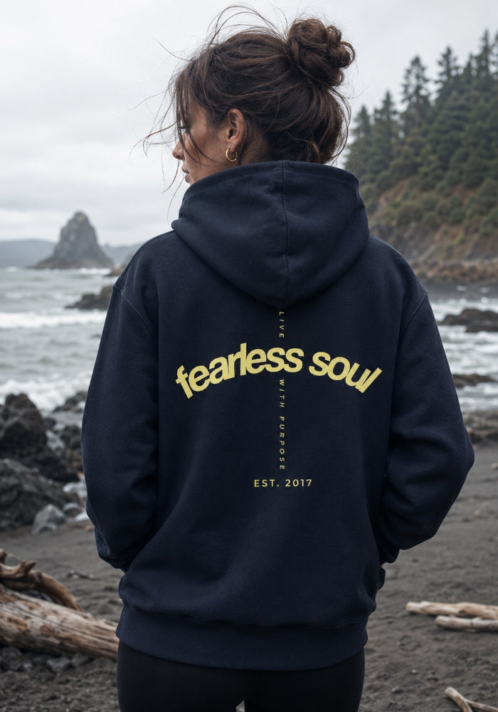 Fearless Soul (Live With Purpose) Heavyweight Full Zip Hoodie - Yellow Print