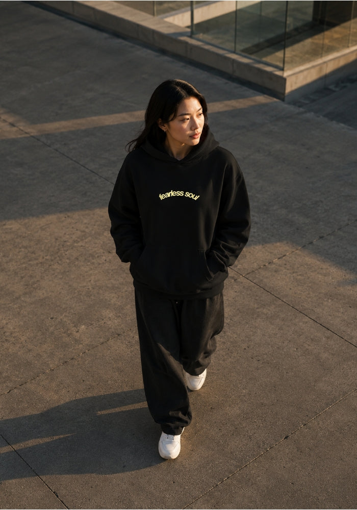 Fearless Soul (Live With Purpose) - Oversized Heavyweight Hoodie - Light Yellow Print