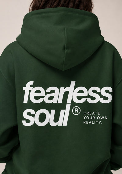 Fearless Soul 004 BIG TIME - Oversized Heavyweight Hoodie - White Print