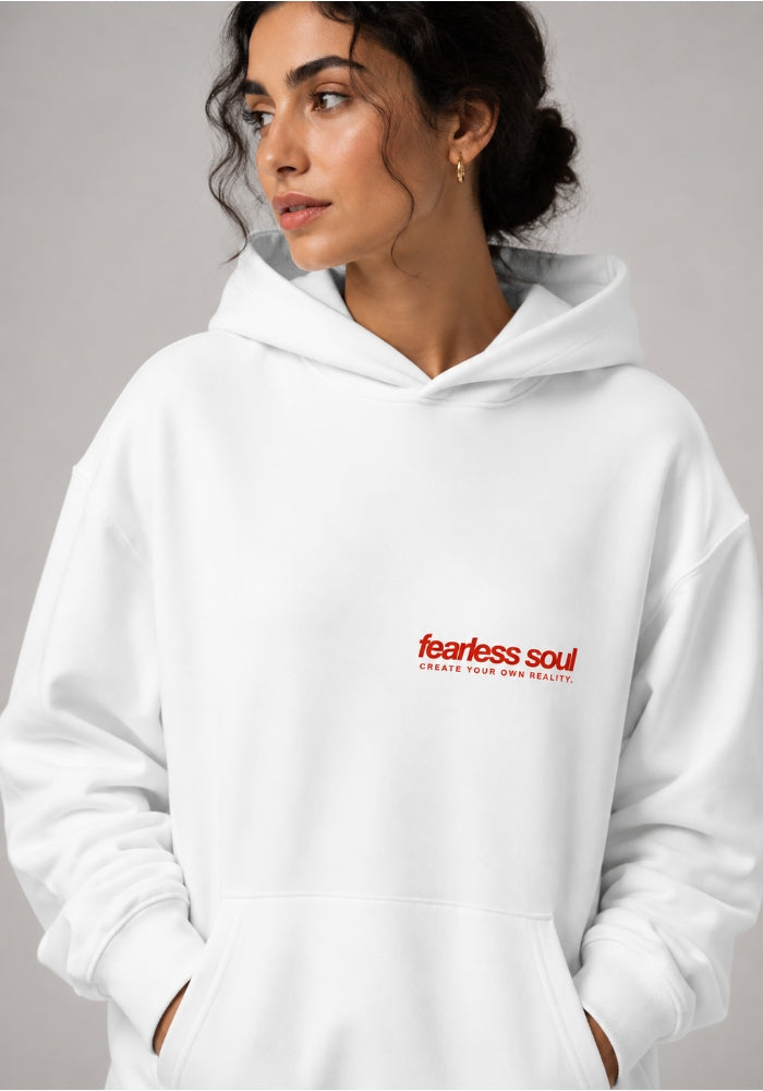 Fearless Soul 004 - Oversized Heavyweight Hoodie - Red Print