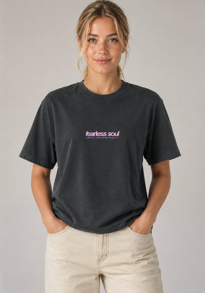 Fearless Soul 004 - Women's Heavyweight Tee - Pink Print