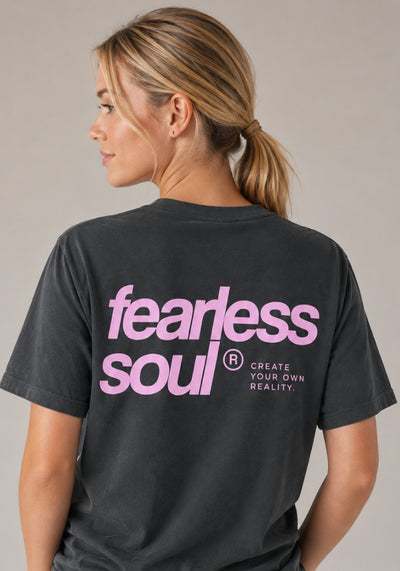 Fearless Soul 004 - Women's Heavyweight Tee - Pink Print