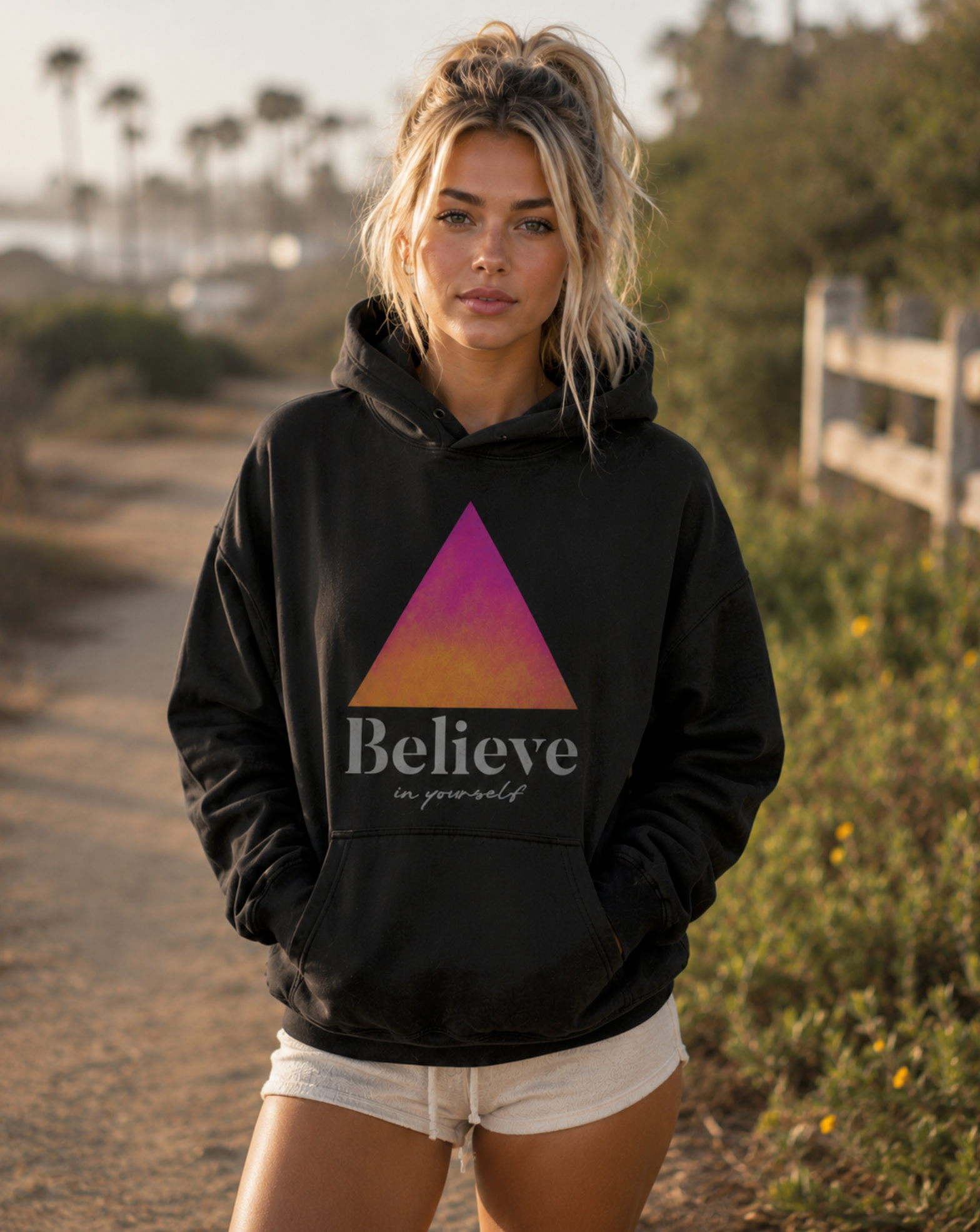 Believe in Yourself - Premium Unisex kangaroo pocket hoodie