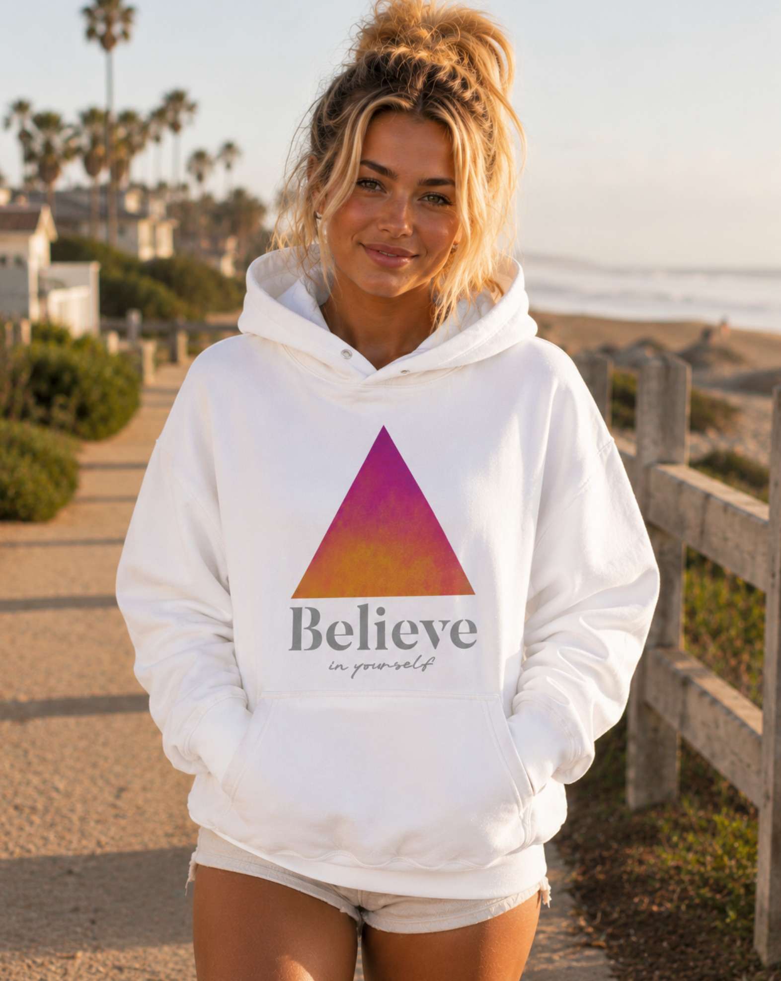 Believe in Yourself - Premium Unisex kangaroo pocket hoodie