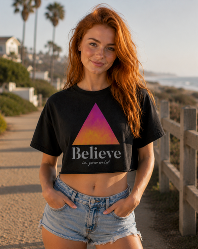 Believe in Yourself - Women’s crop top