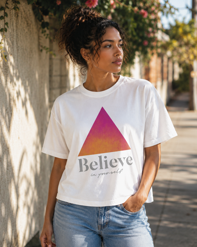 BELIEVE in Yourself - Women’s heavyweight boxy tee