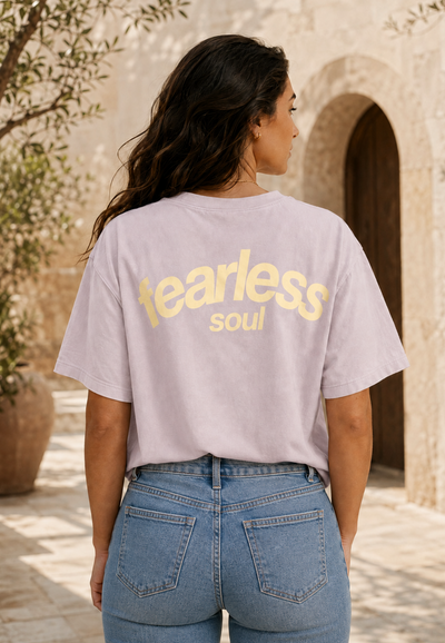 Fearless Soul No.5 - Women's Heavyweight Tee Washed Pink