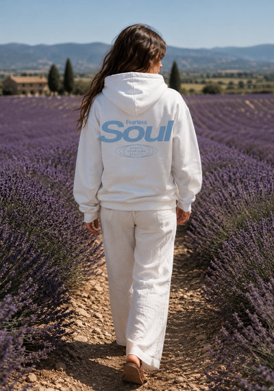 Fearless Soul Numero Uno - Oversized Heavyweight Hoodie - Light Blue Print
