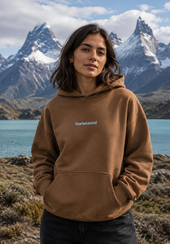Fearless Soul No.2 - Oversized Heavyweight Hoodie - Blue Print