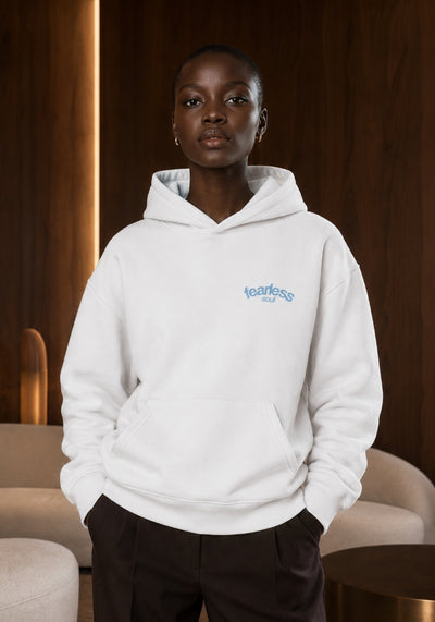 Fearless Soul No.5 - Oversized Heavyweight Hoodie - Blue Print