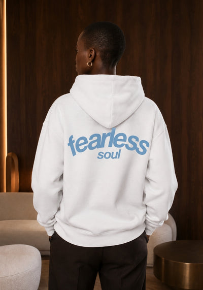 Fearless Soul No.5 - Oversized Heavyweight Hoodie - Blue Print