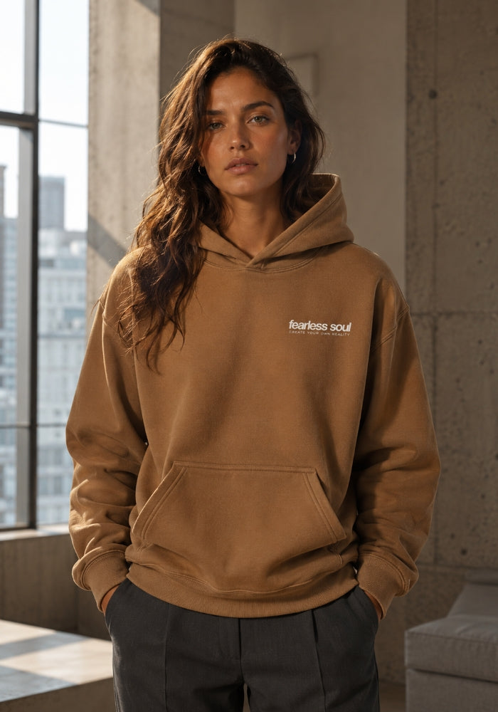Fearless Soul 004 BIG TIME - Oversized Heavyweight Hoodie - White Print