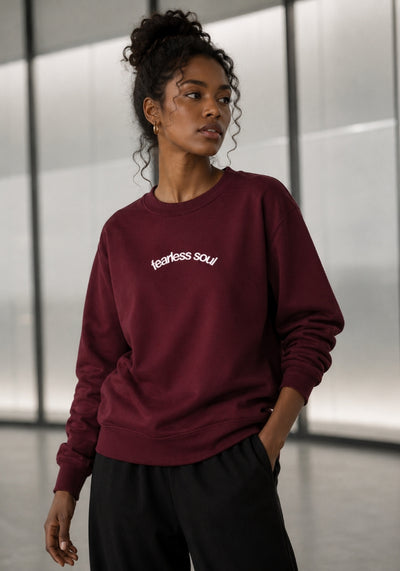 Fearless Soul (Live With Purpose) - Oversized Heavyweight Sweatshirt - White Print
