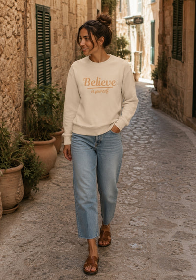 BELIEVE - Premium Unisex relax crew neck sweatshirt