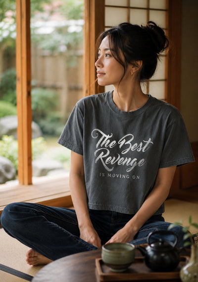 The Best Revenge is Moving On - Women’s heavyweight boxy tee