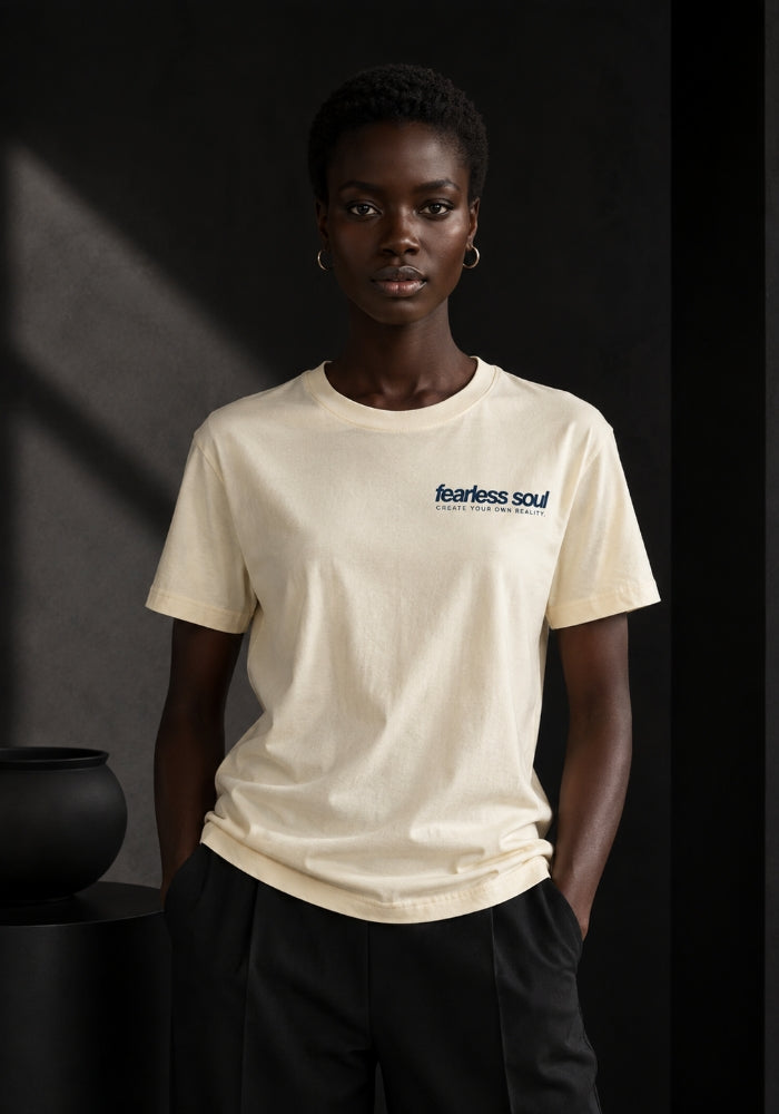 Fearless Soul 004 - Women's Heavyweight Tee - Navy Print