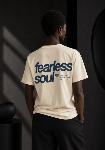 Fearless Soul 004 - Women's Heavyweight Tee - Navy Print