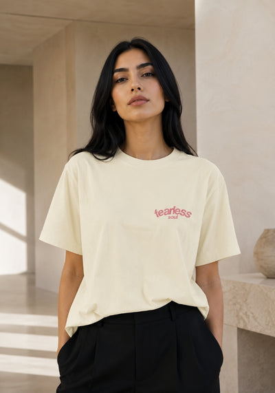 Fearless Soul No.5 - Women's Heavyweight Tee - Pink Prints