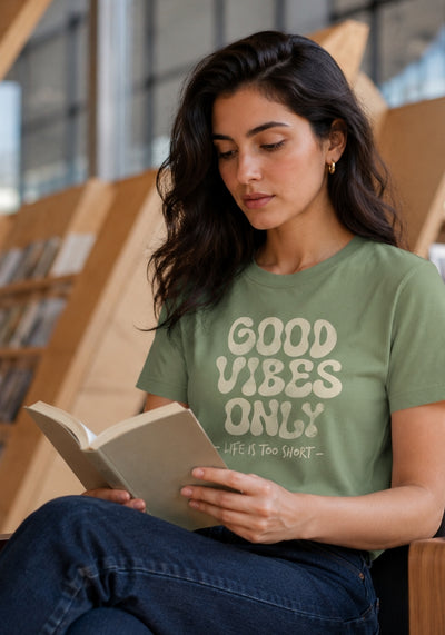 GOOD VIBES ONLY - Life Is Too Short - Women's Relaxed T-Shirt