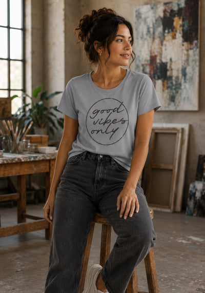 GOOD VIBES ONLY - Women’s round neck tee