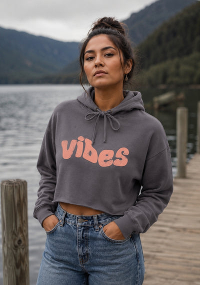 VIBES - Crop Hoodie